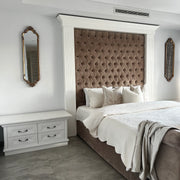 Vintage ornate handcarved oval mirror