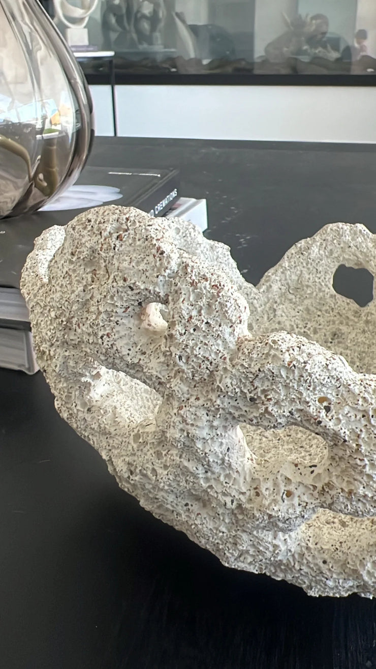 Coral fossil sandstone bowl