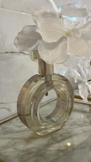 Amber crystal glass vase