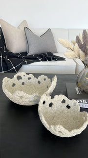 Coral fossil sandstone bowl