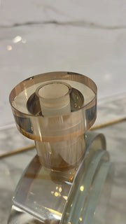 Amber crystal glass vase