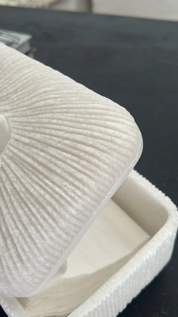 Quartz resin tissue box