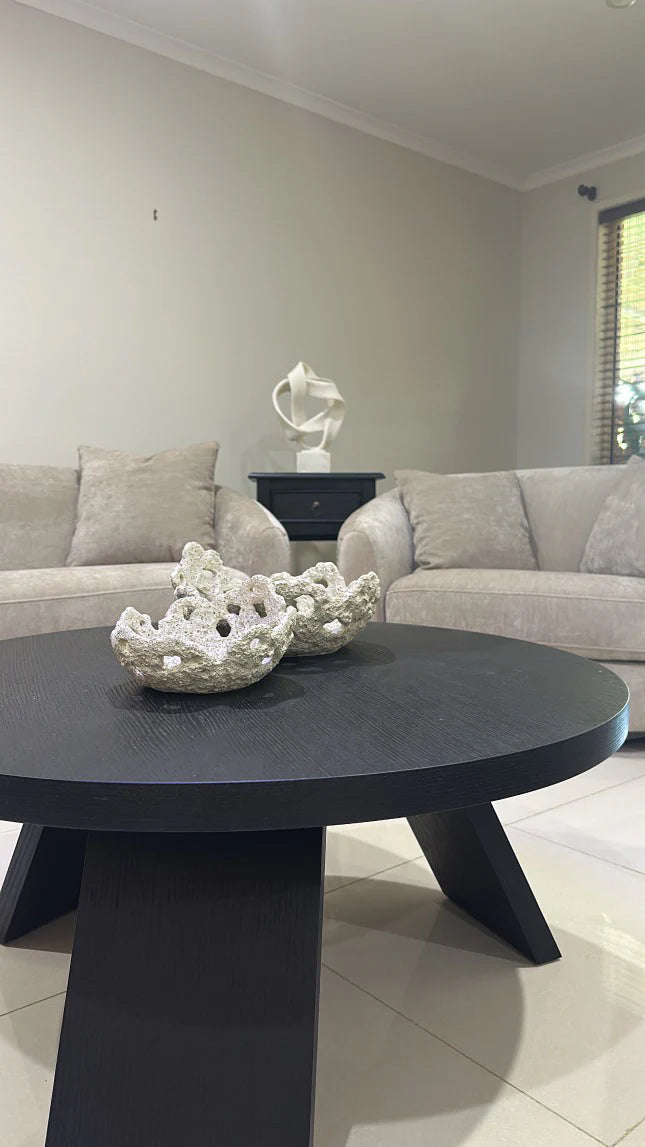 Coral fossil sandstone bowl