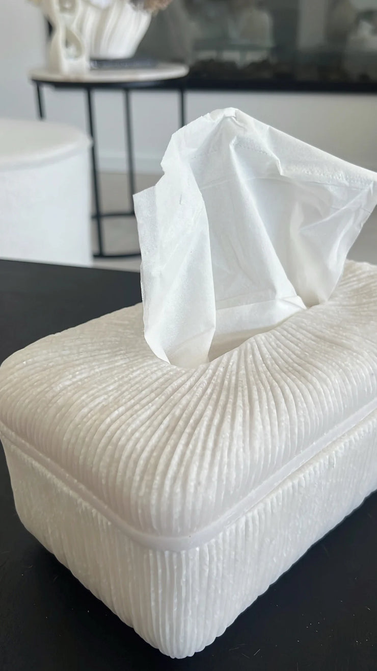 Quartz resin tissue box