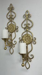 Vintage gold wall candle holder