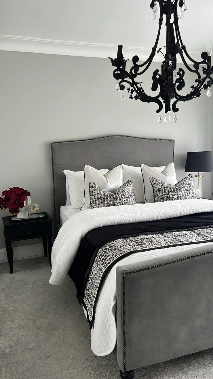 Luxe Ivory - white double sided Coverlet queen / king